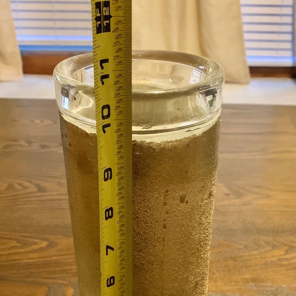 Medium-Heavy Glass Frosted Gold Vase - Picture 4 of 6